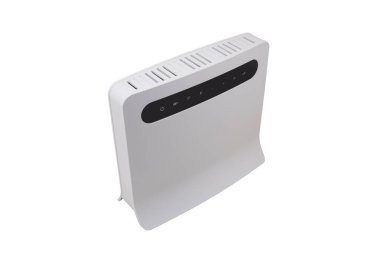 Kablosuz Wi-Fi yönlendirici beyaz arkaplanda izole edildi
