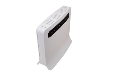 Kablosuz Wi-Fi yönlendirici beyaz arkaplanda izole edildi
