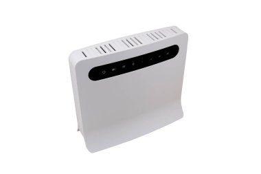 Kablosuz Wi-Fi yönlendirici beyaz arkaplanda izole edildi