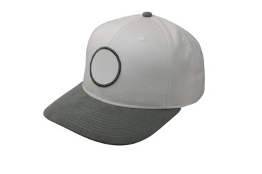 beyaz ve yeşil Snapback kapağı beyaz arkaplanda izole edildi