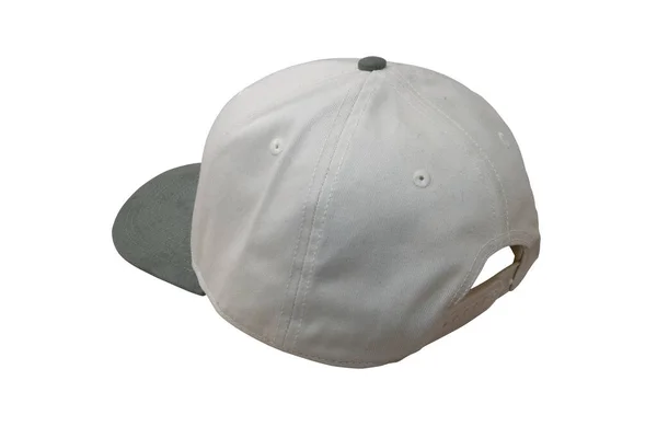 Casquette Snapback Blanche Verte Isolée Sur Fond Blanc — Photo