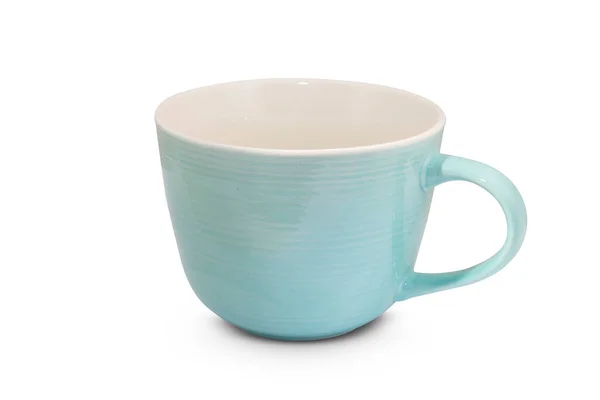 Blue Ceramic Mug Isolated White Background — Stock Photo, Image