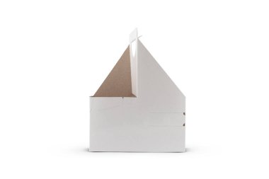 Tek kullanımlık içecek tutacağı beyaz arkaplanda izole edildi 