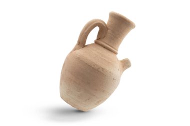 Çömlek sürahisi beyaz arkaplanda izole edildi