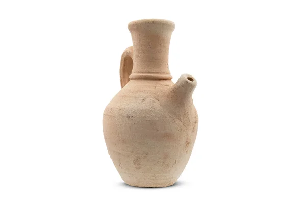 Pottery Jug Isolated White Background — Photo