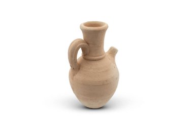 Çömlek sürahisi beyaz arkaplanda izole edildi