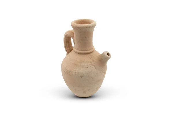 Pottery Jug Isolated White Background — Photo