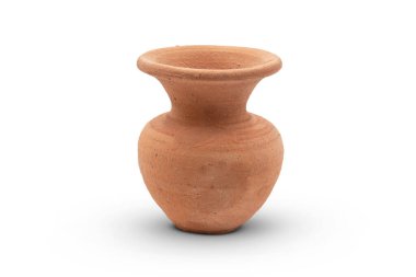 Çömlek sürahisi beyaz arkaplanda izole edildi