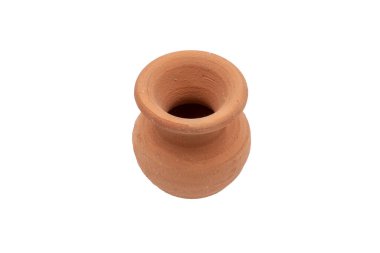 Çömlek sürahisi beyaz arkaplanda izole edildi