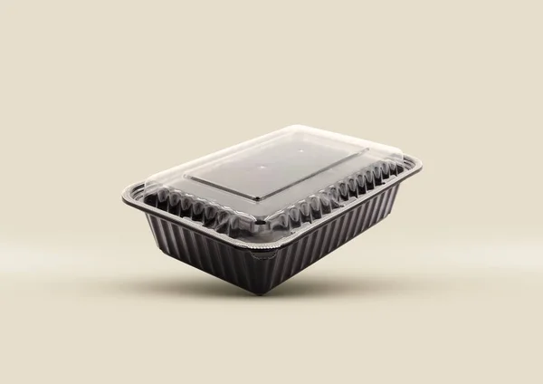 Plastic Food Packaging Tray Clear Plastic Cover Royaltyfria Stockfoton