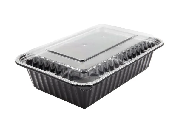 Plastic Food Packaging Tray Clear Plastic Cover Royaltyfria Stockbilder