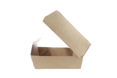 yiyecek karton kutusu beyaz arkaplanda izole