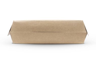 yiyecek karton kutusu beyaz arkaplanda izole