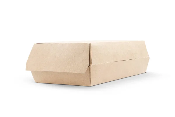 Food Cardboard Box Isolated White Background — Stock Photo, Image