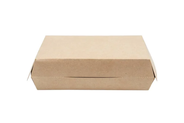 Pudełko Kartonowe Żywności Izolowane Białym Tle — Zdjęcie stockowe