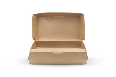 yiyecek karton kutusu beyaz arkaplanda izole