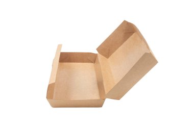 yiyecek karton kutusu beyaz arkaplanda izole