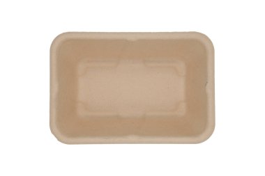 Gıda geri dönüşümlü bagaj kasesi beyaz arka planda izole