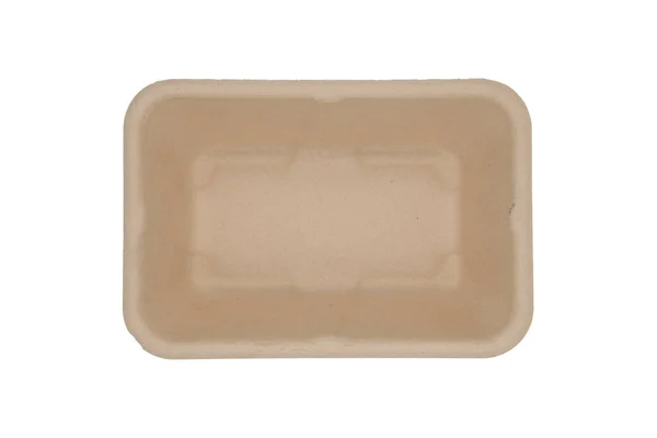 Food Recycled Bagasse Bowl Isolated White Background — Fotografia de Stock