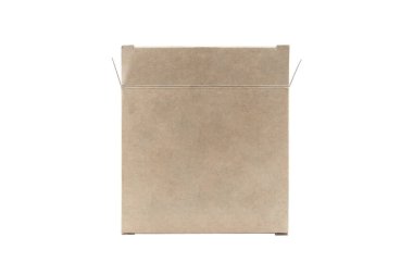 Blank cardboard narrow box isolated on white background 