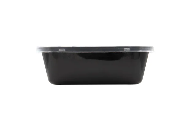 Plastic Food Packaging Tray Clear Plastic Cover Isolated White Background — Stock Fotó