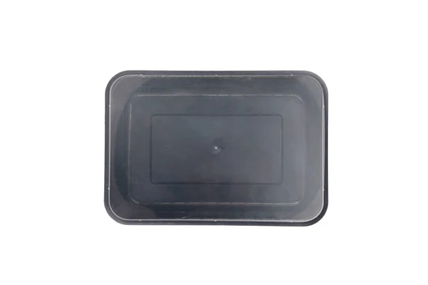 Plastic Food Packaging Tray Clear Plastic Cover Isolated White Background — стоковое фото