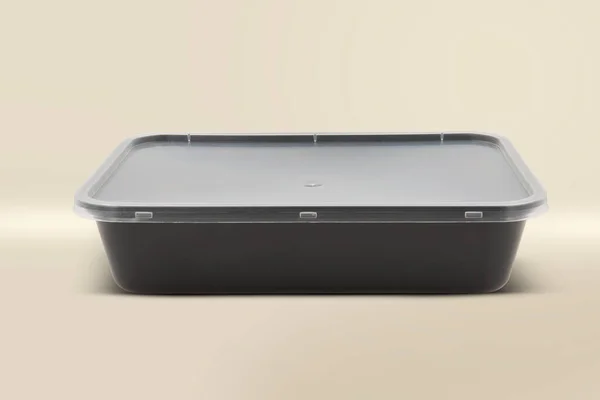 Plastic Food Packaging Tray Clear Plastic Cover Mockup — 스톡 사진