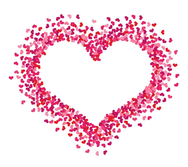 Encanta Pancarta Bienvenida Corazón Confeti Rojo Rosa Copia Boda Espacio Ilustración de stock