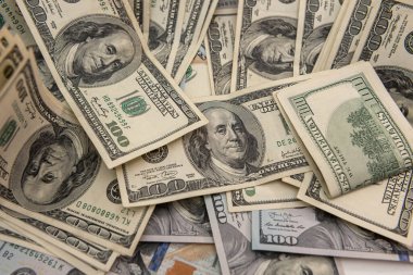 dolar faturaları ve finansal konsept ile iş geçmişi