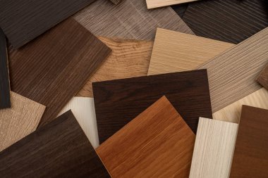 Modern dairelerin tasarımı için renkli ahşap prim örnekleyici