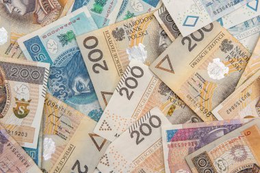Polonya para birimi 2050 PLN. İş ve mali konsept. 
