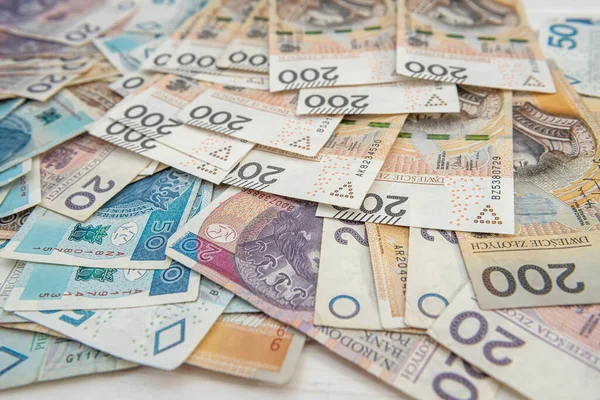 Monnaie Polonaise 200 Pln Concept Commercial Financier — Photo