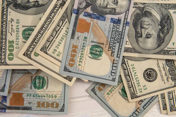Amerikanische Hundert Dollar Banknote Als Hintergrund Finanzkonzept — Stockfoto