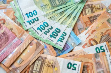 Yatırım euro banknotu finans geçmişi olarak. iş ve para kavramı