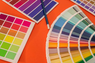 Tek renkli arka plan renk paletleri, örnekler ve bunların yanında tutacağı serili. Tasarım konsepti