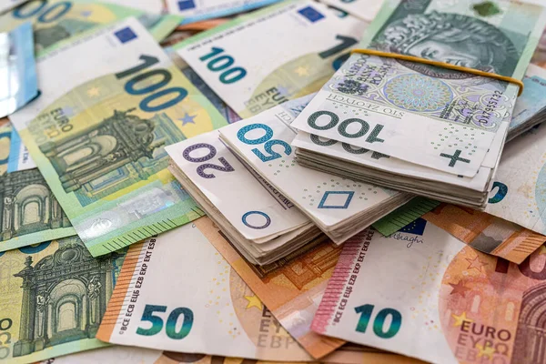 Polacca Denaro Euro Come Sfondo Concetto Scambio Finanza — Foto Stock