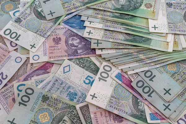 Pln Polnische Banknoten 100 Haushalt Für Hause Geld Sparen — Stockfoto