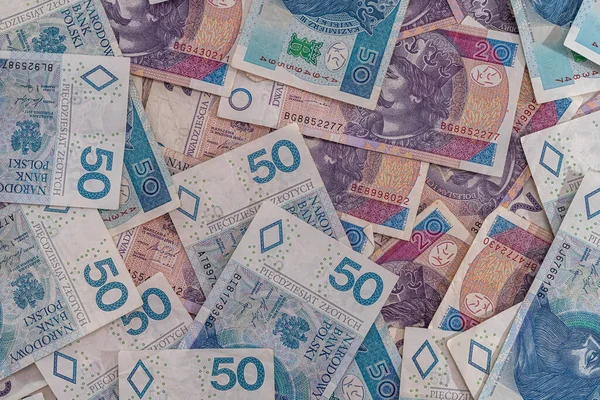 Банкноти Польської Злоті Концепція Фінансів — стокове фото