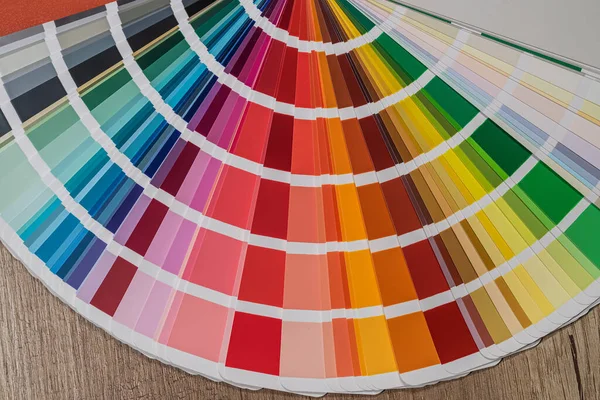 Fan Color Samples Catalog Rainbow Color Samples Design Design Concept — Stock Photo, Image