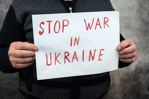 Протест Против Российской Интервенции Украину Никакой Войны Полная Изоляция России — стоковое фото