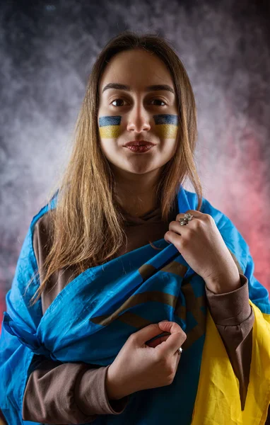 전쟁에 국기를 우크라이나 평화에 희망을 — 스톡 사진
