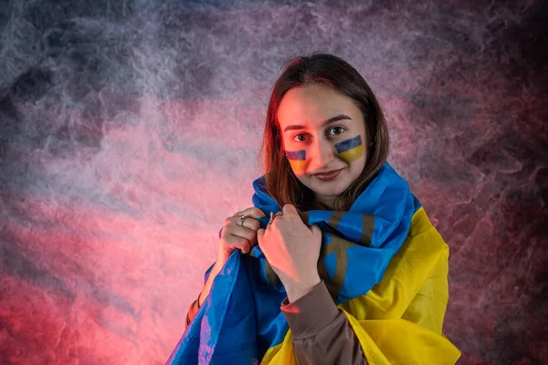 전쟁에 국기를 우크라이나 평화에 희망을 — 스톡 사진