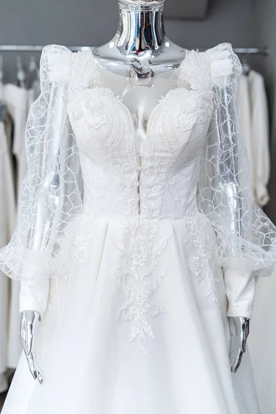 Fashion wedding dresses trends in bridal boutique