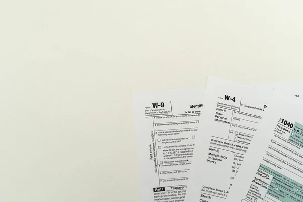 Empty 1040 Individual Tax Form Ready Fill Office Desk Concept — Stok fotoğraf