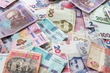 a large amount of bribes in Ukrainian currency is on the table after their withdrawal. The concept of corruption