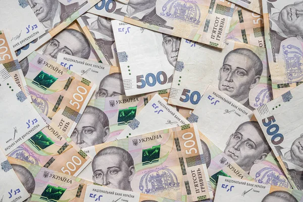 Uah Paper Money 500 1000 Hryvnia Grivna Ukrainian Currency Finance — 스톡 사진