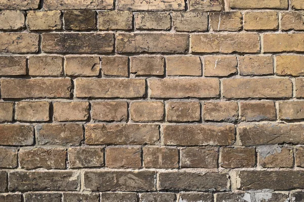 黄色のレンガの古代の壁 — ストック写真