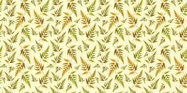  Kusursuz desen. Kurumuş sonbahar yaprakları. Baskı ve dekorasyon için. Yapraklar gerçek, boyanmamış. Bitki.