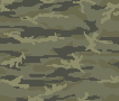 Kamuflaj vektörü kusursuz desen, askeri doku, ordu üniforması. Süs