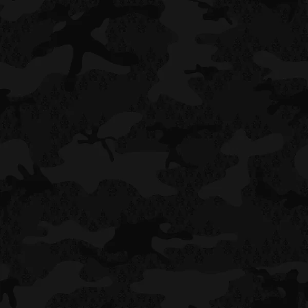 Камуфляж Вектор Безшовний Візерунок Військова Текстура Армійська Форма Орнамент — стоковий вектор